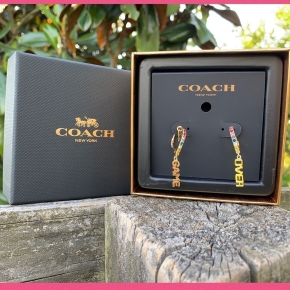 Coach NEW NWT PAC-Man Game Over Arcade Earrings - Picture 5 of 5